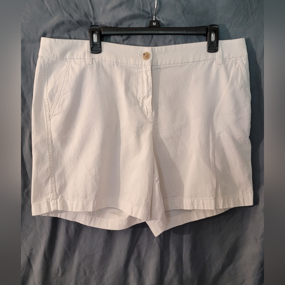 J. Crew Re-imagined White Bermuda Shorts Size 14